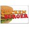 Signmission Chicken Burger Banner Concession Stand Food Truck Single Sided B-Chicken Burger19 - alternate 1